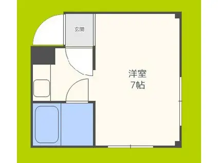 大宝AXIA緑橋(ワンルーム/4階)の間取り写真