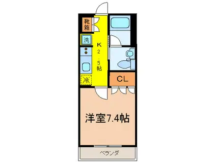 RUSSE桜上水(1K/1階)の間取り写真