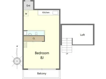 シャトレーヌHINATA(1K/3階)の間取り写真