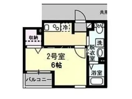 ベイルーム本町通(1K/1階)の間取り写真