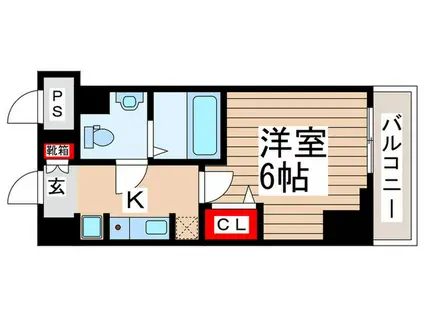 N-STAGE MISATO(1K/14階)の間取り写真