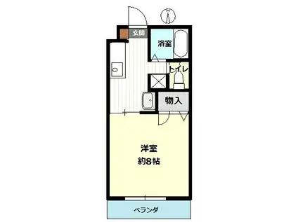 総社Sフラッツ C棟(1K/2階)の間取り写真