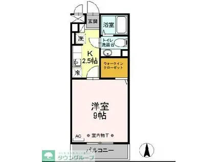 アクシス(1K/3階)の間取り写真