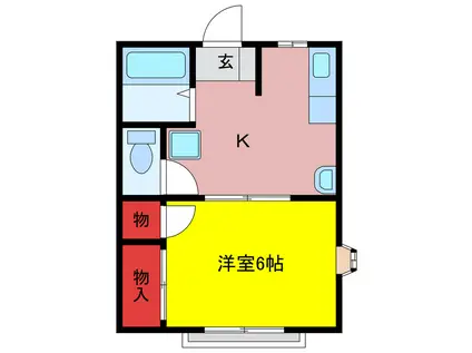 メゾンマーガライト(1K/2階)の間取り写真