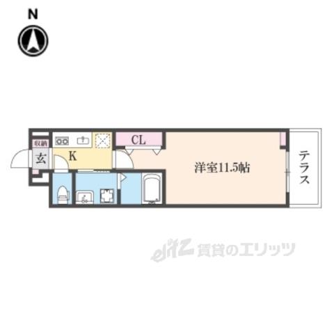 たばさはうすⅡ(1K/1階)の間取り写真
