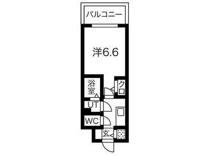 エスリードレジデンス梅田マークス(1K/4階)の間取り写真