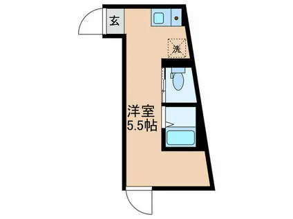 アンダーズ レジデンス北新宿(ワンルーム/3階)の間取り写真