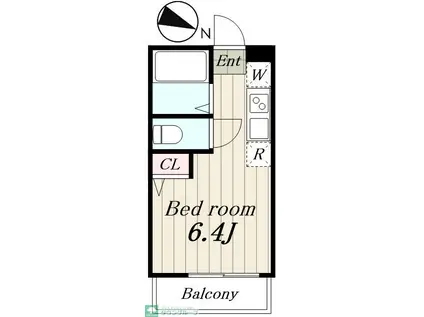 べリプト要町(ワンルーム/2階)の間取り写真