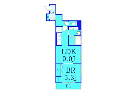 ナヴォーナII(1LDK/2階)の間取り写真