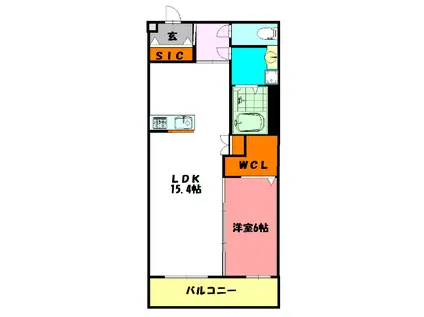 KAYS SUITE SUNNY MWD(1LDK/1階)の間取り写真