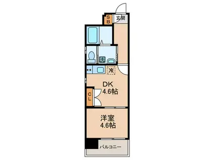 NEXT STAGE関目(1DK/3階)の間取り写真