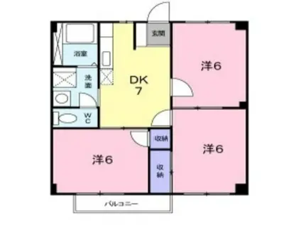 ウエストビレッジ(3DK/1階)の間取り写真