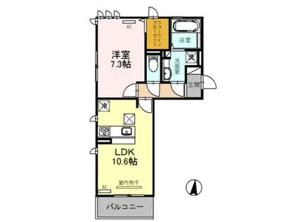 TMS COURT(1LDK/3階)の間取り写真