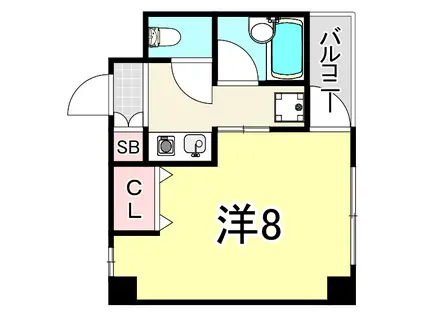 アレックスビル(ワンルーム/4階)の間取り写真