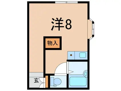 ミキハウス(ワンルーム/1階)の間取り写真