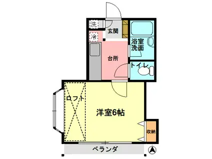 アート ヴィレッジ1(1K/1階)の間取り写真