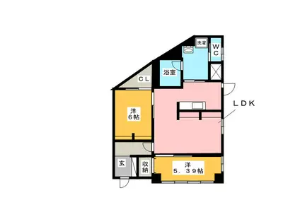 INNOCENT(2LDK/1階)の間取り写真