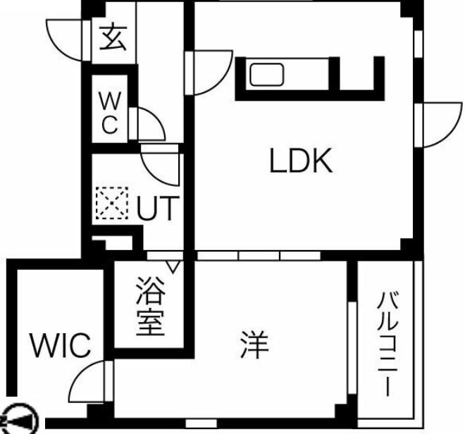 グランレーヴ金山(1LDK/4階)の間取り写真
