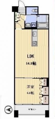 グランカーサ浅草(1LDK/2階)の間取り写真