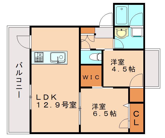 LE RONDINE(2LDK/3階)の間取り写真