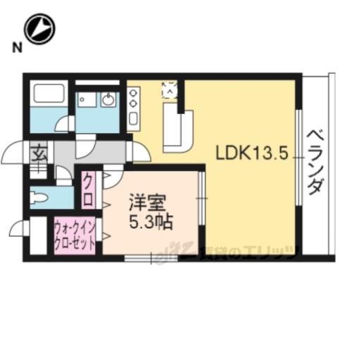 ボア・ソルテ壱番館(1LDK/3階)の間取り写真