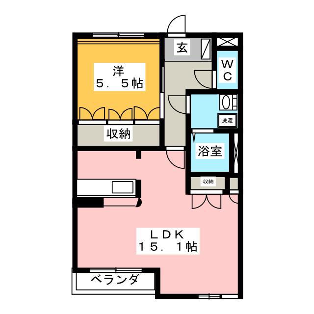 マーキュリーパレス II(1LDK/2階)の間取り写真