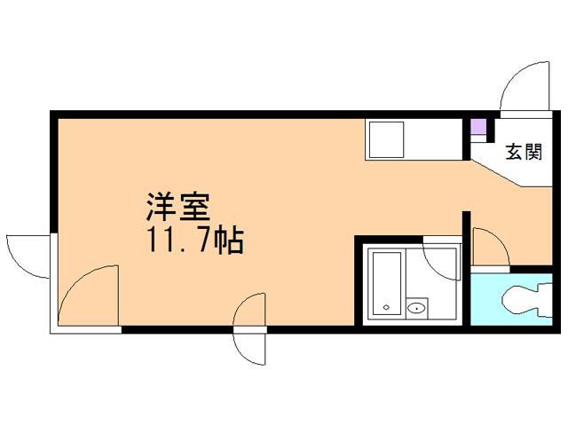ダイヤマンションアネックス(ワンルーム/3階)の間取り写真