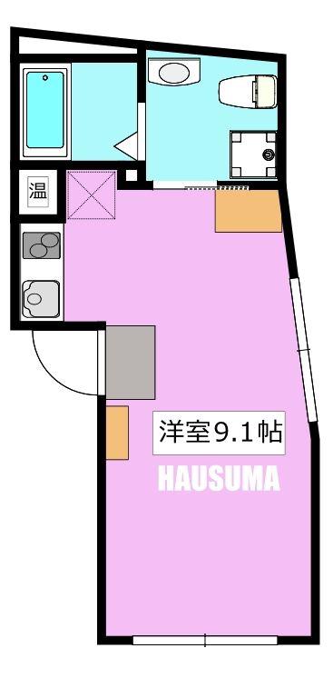 グラスプラス上中里(ワンルーム/2階)の間取り写真
