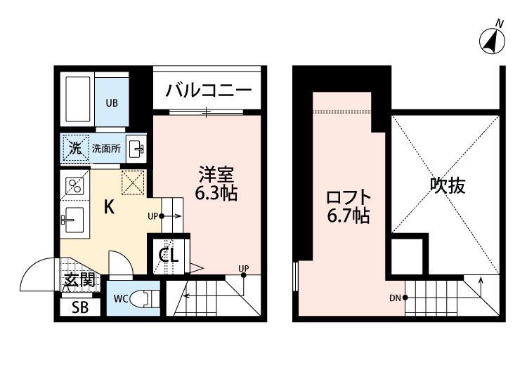 AFFITTO熊本駅前(ワンルーム/1階)の間取り写真
