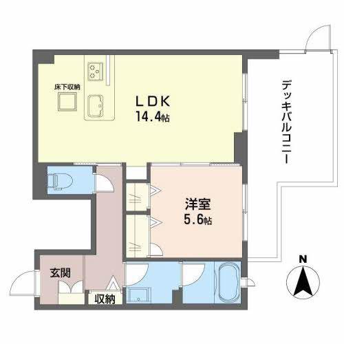シャーメゾン光(1LDK/1階)の間取り写真