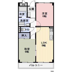 LIMPIAベルフラワー藤森(1LDK/2階)の間取り写真