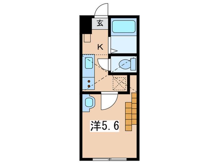 イーストフォート(1K/2階)の間取り写真