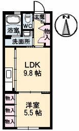 リブメゾン南方(1LDK/1階)の間取り写真