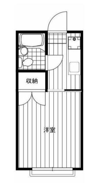 パークハイツ中島I(ワンルーム/2階)の間取り写真