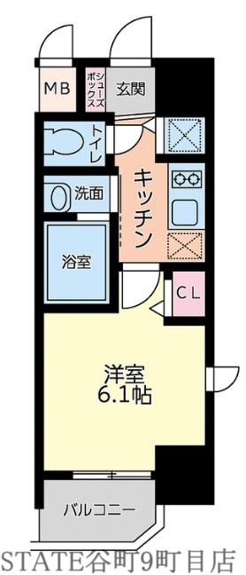 LIVECASA本町(1K/5階)の間取り写真