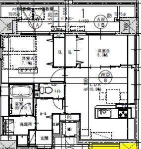 さくらHILLS ROKUBAN PLATINUM RESIDENCE(2LDK/12階)の間取り写真