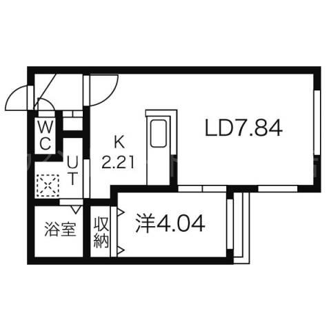 ガーデンハウス菊水(1LDK/1階)の間取り写真