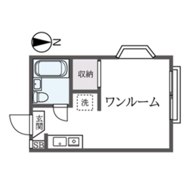エスペランサ下馬A(ワンルーム/1階)の間取り写真