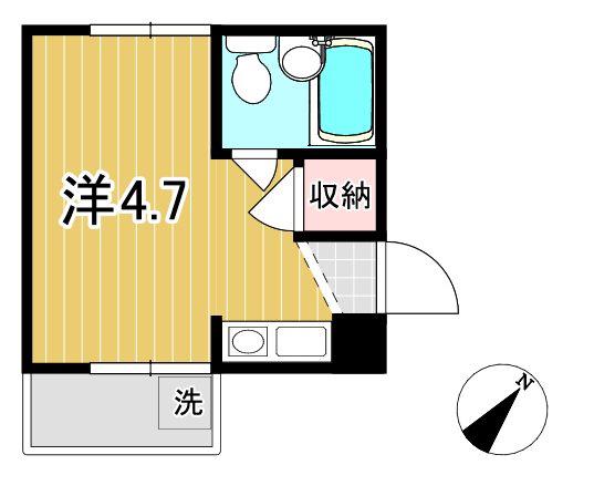 ハイツくれよん(1K/1階)の間取り写真