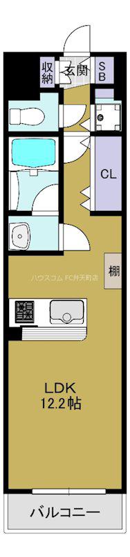 スプランディッド大阪ベイサイドDUE(ワンルーム/6階)の間取り写真