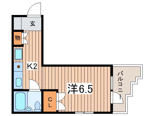 エムズ南林間(1K/3階)の間取り写真