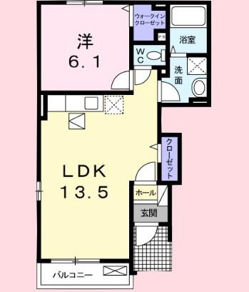 アルカンシェル・T(1LDK/1階)の間取り写真