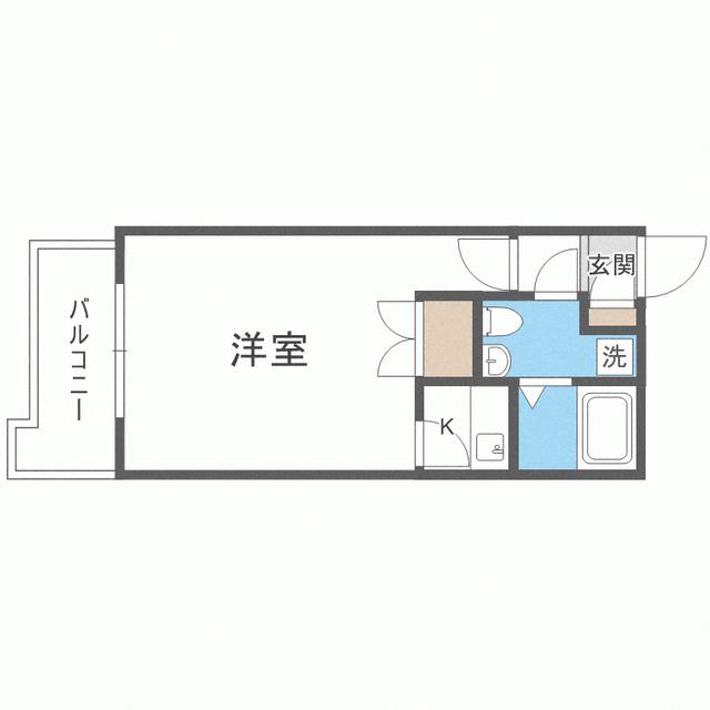 エステート・モア・天神倶楽部(1K/11階)の間取り写真