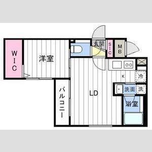 CARRERA福住 3RD(1LDK/3階)の間取り写真