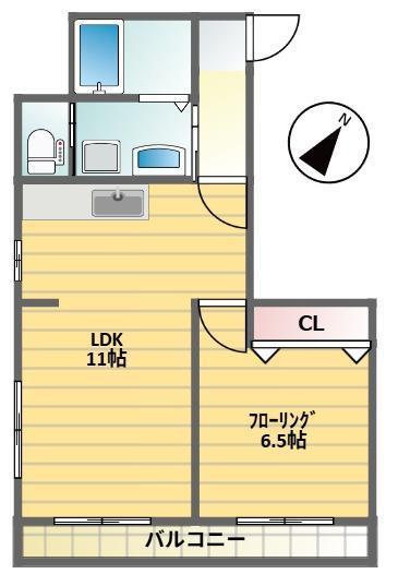シルバーパレス代田橋(1LDK/3階)の間取り写真