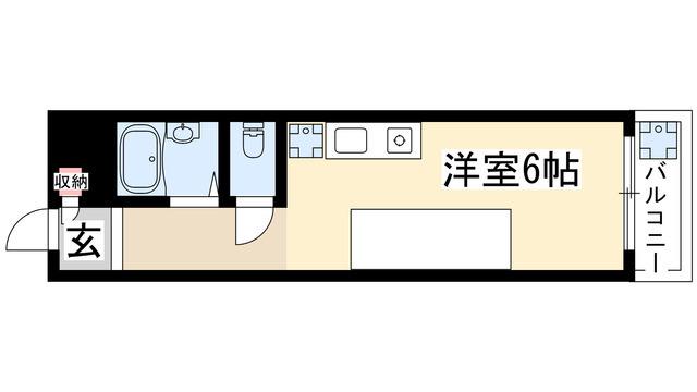 昭和ビル(1K/3階)の間取り写真