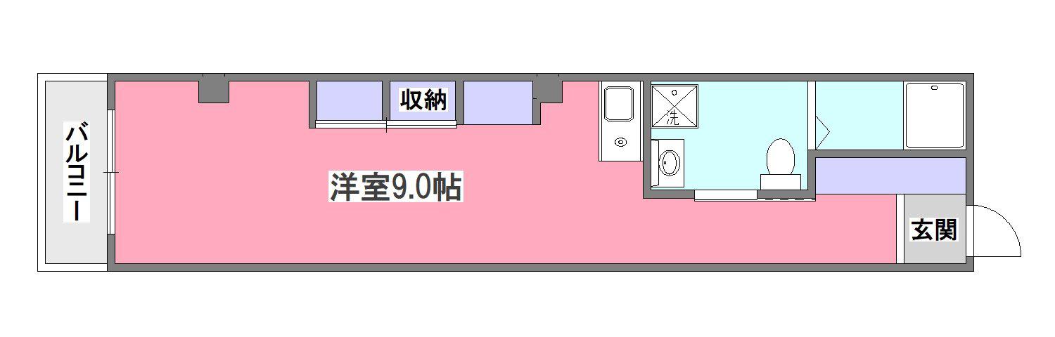 タークプレイス(ワンルーム/3階)の間取り写真