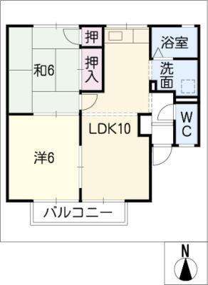 ANNEX B棟(2LDK/1階)の間取り写真