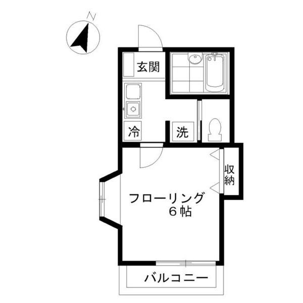 リヴェールO・G・A(1K/2階)の間取り写真