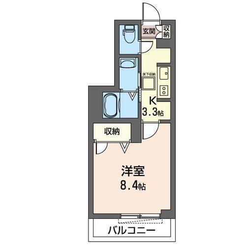 CEDER WOOD(1K/3階)の間取り写真